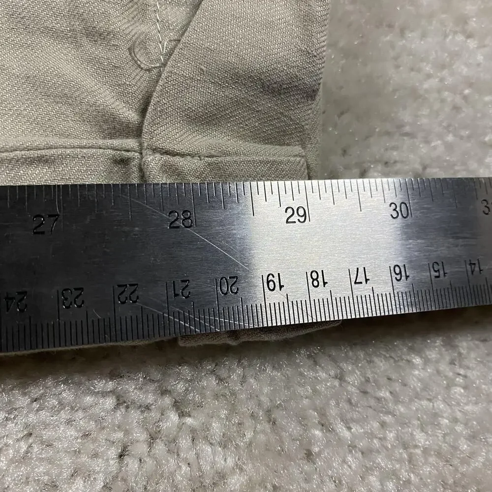 Brooks Brothers Pants Mens 35x30 Beige Irish Linen Pleated Dress Trousers Formal